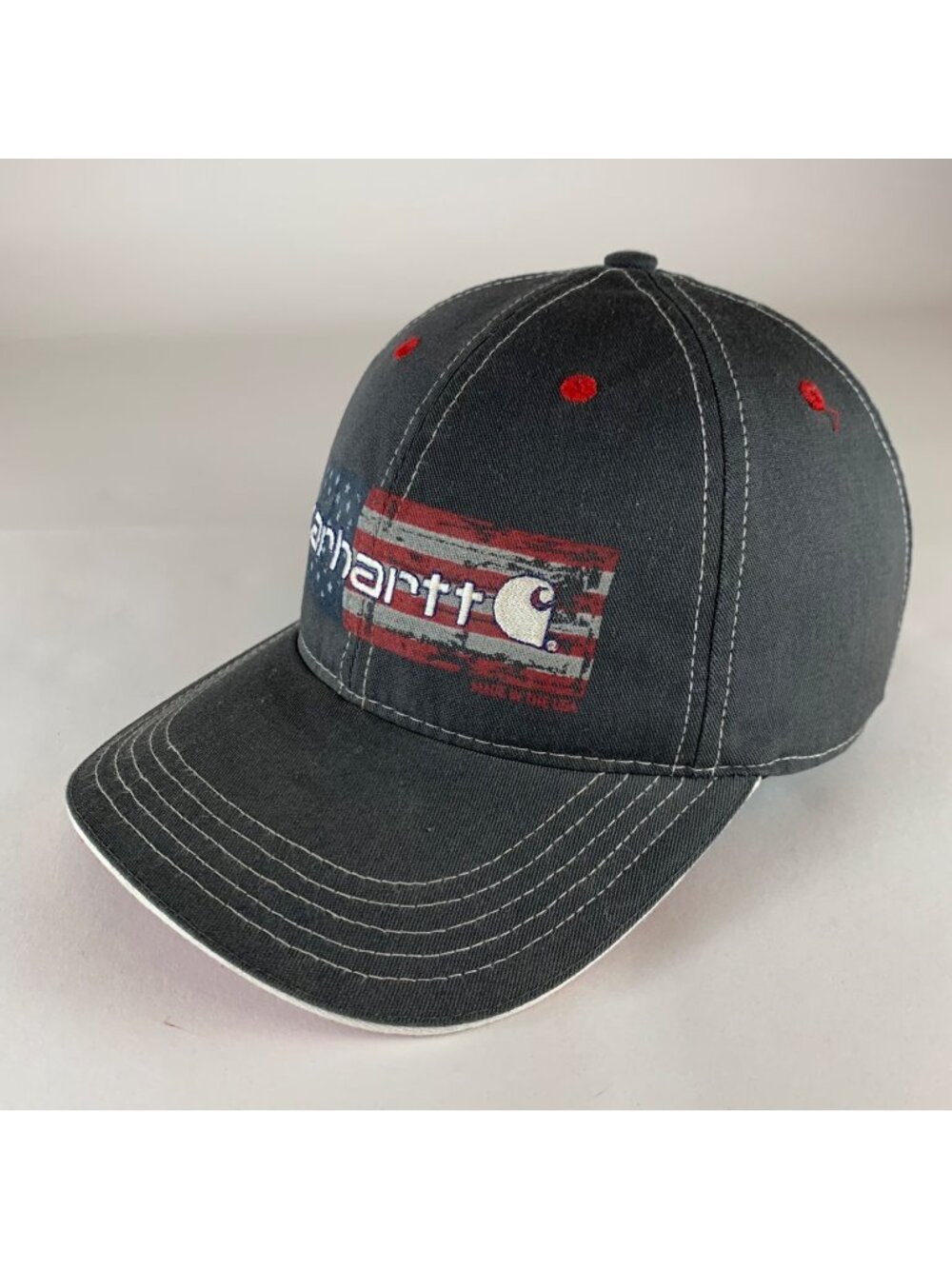 Carhartt Unisex Gray Patriotic Strapback Adjustable Hat
